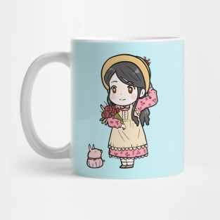 Chibi Anime Girl Cottagecore Aesthetics Mug